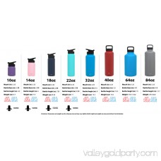 Simple Modern 40 Ounce Summit Water Bottle + Extra Lid - Vacuum Insulated Powder Coated 1.2 Liters Leak Proof 18/8 Stainless Steel Flask - Pink Hydro Travel Mug - Cotton Candy 567922460